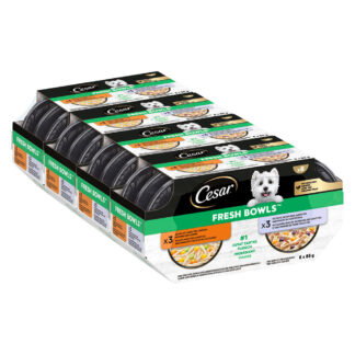 Cesar Fresh Bowls - kuřecí a kachna v omáčce 24 ks (24 x 85 g)