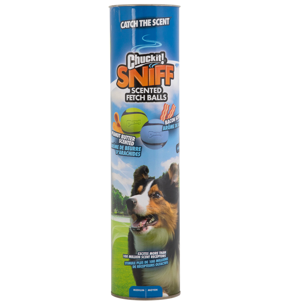 Chuckit! Sniff Fetch Balls Canister míčky - 4 kusy (Ø 6