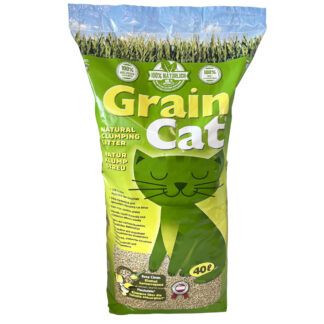 GrainCat podestýlka pro kočky - výhodné balení: 2 x 40 litrů