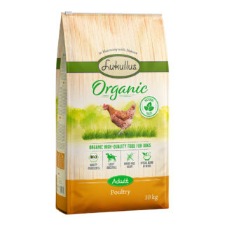 Lukullus Organic drůbež (bez pšenice) - výhodné balení: 2× 10 kg