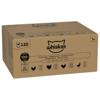 Whiskas Adult kapsičky drůbeží výběr v želé 120 ks (120 x 85 g) - drůbeží výběr v želé