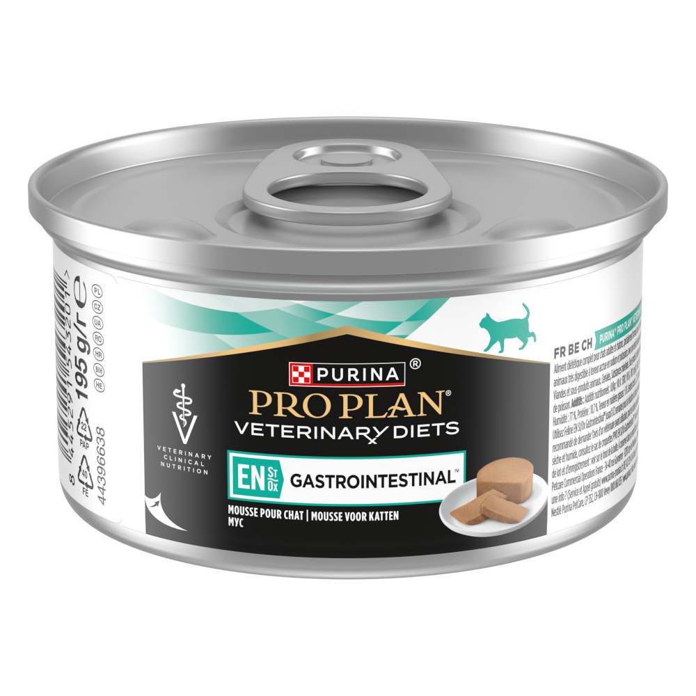 PURINA PRO PLAN Veterinary Diets Feline EN ST/OX Gastrointestinal Mousse - Výhodné balení: 48 x 195 g