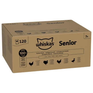 Whiskas Senior kapsičky 120 ks (120 x 85 g) - drůbeží výběr v želé