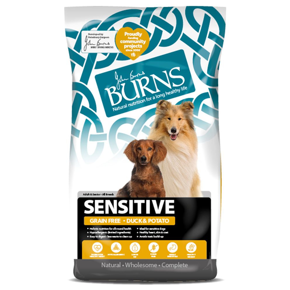 Burns Adult & Senior Sensitive Duck & Potato - výhodné balení: 2× 12 kg