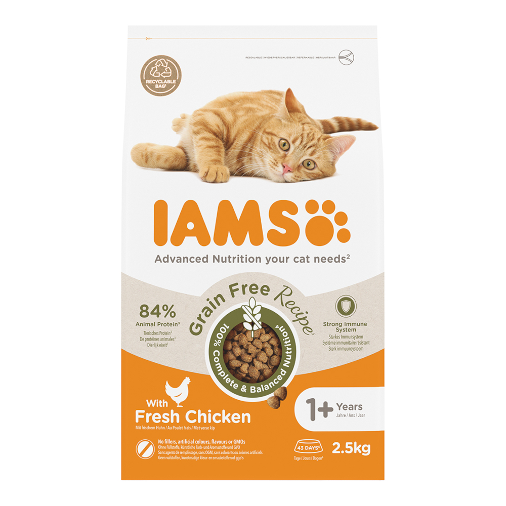 IAMS Advanced Nutrition Grain Free s kuřecím - výhodné balení: 2 x 2