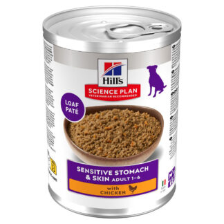Hill's Science Plan Adult Dog Sensitive Stomach & Skin - kuřecí 48 ks (48 x 370 g)