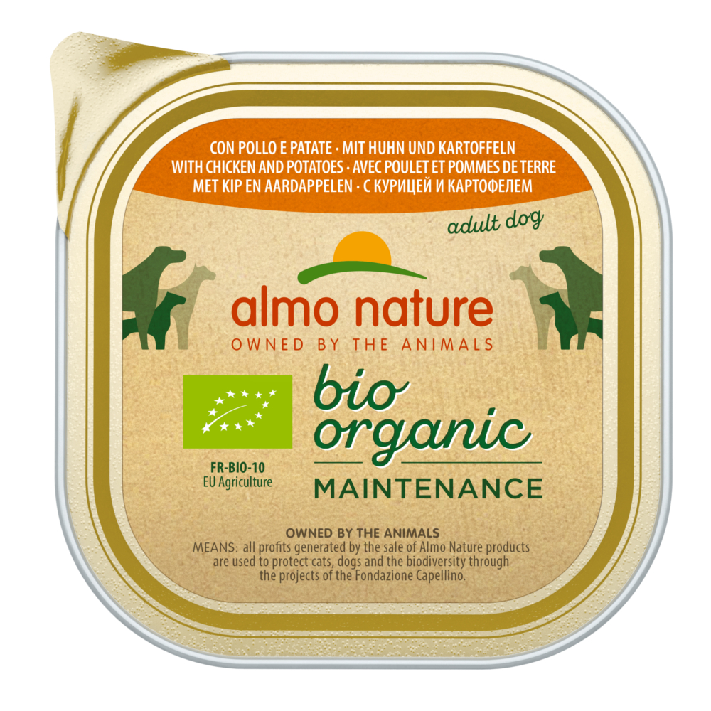 Almo Nature BioOrganic Maintenance 9 x 300 g - Bio kuřecí & bio brambory