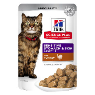 Hill's Science Plan Adult Cat Sensitive Stomach & Skin - krocan  24 ks (24 x 85 g)