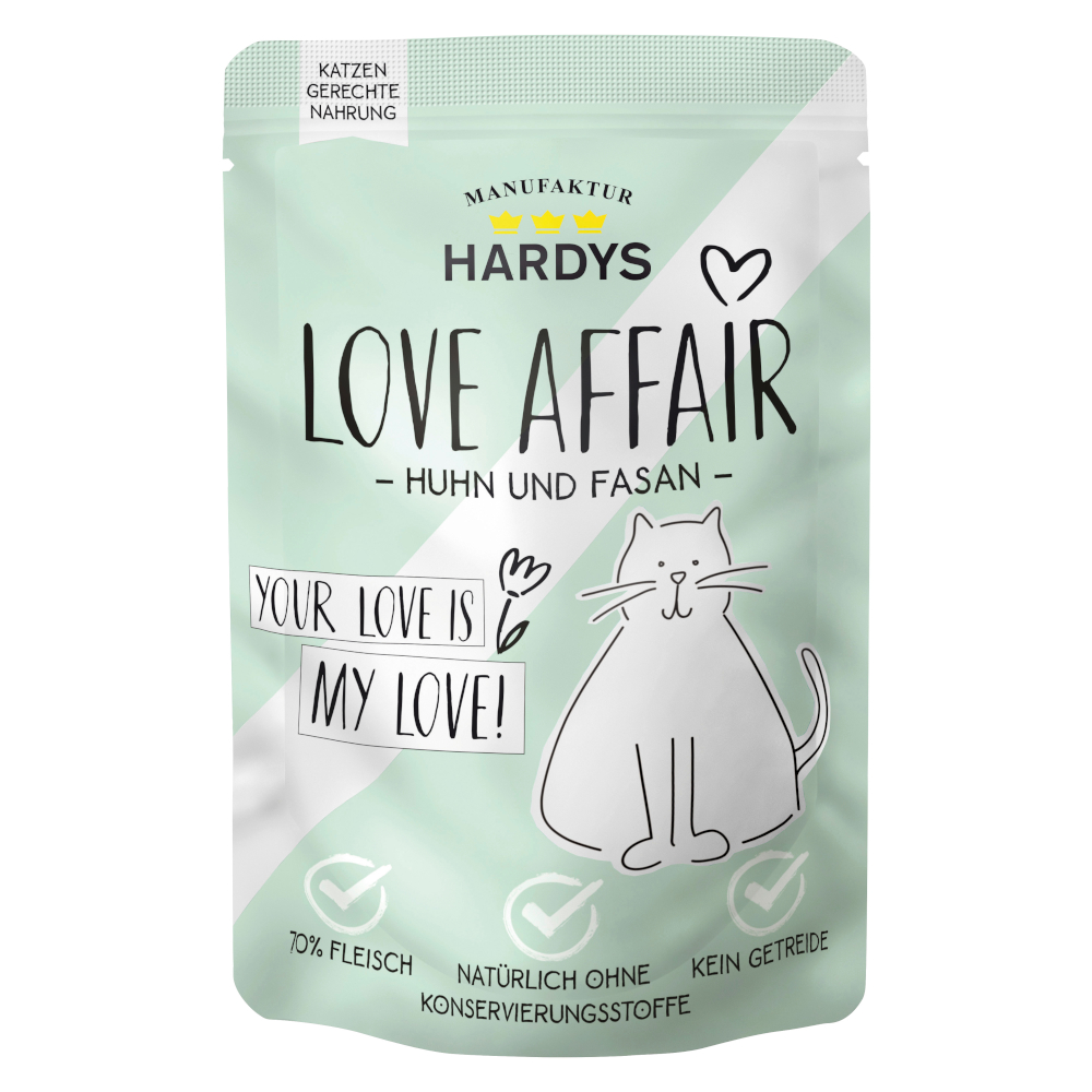 Výhodné balení - Hardys LOVE AFFAIR 24 x 100 g - Kuřecí a bažant: