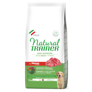 Natural Trainer Maxi Adult hovězí a rýže - 2 x 12 kg