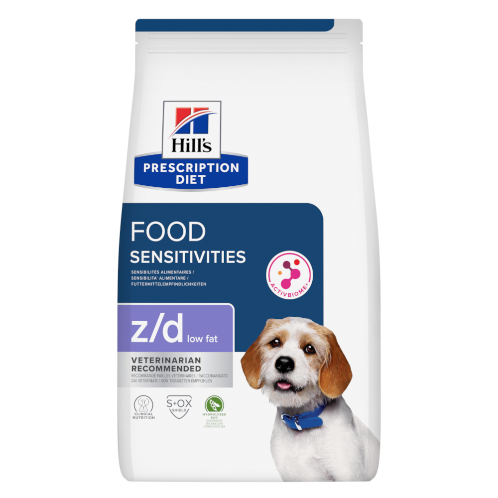 Hill's Prescription Diet z/d Food Sensitivities Low Fat Hydrolysed Soy - Výhodné balení: 2 x 10 kg