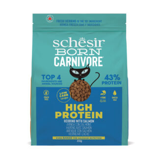 Schesir Born Carnivore High Protein sleď s lososem - výhodné balení: 4 x 255 g