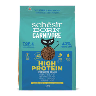 Schesir Born Carnivore High Protein sleď s lososem - výhodné balení: 2 x 1