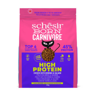 Schesir Born Carnivore High Protein kuřecí se sleděm a lososem - výhodné balení: 4 x 255 g