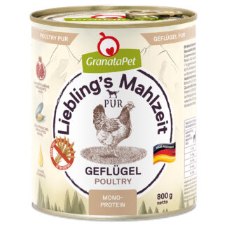 GranataPet Liebling's Mahlzeit  6 x 800 g - Drůbež PUR