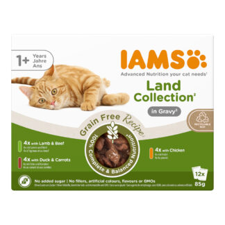 IAMS Advanced Nutrition Grain Free Land Collection in Sauce - výhodné balení: 48 × 85 g
