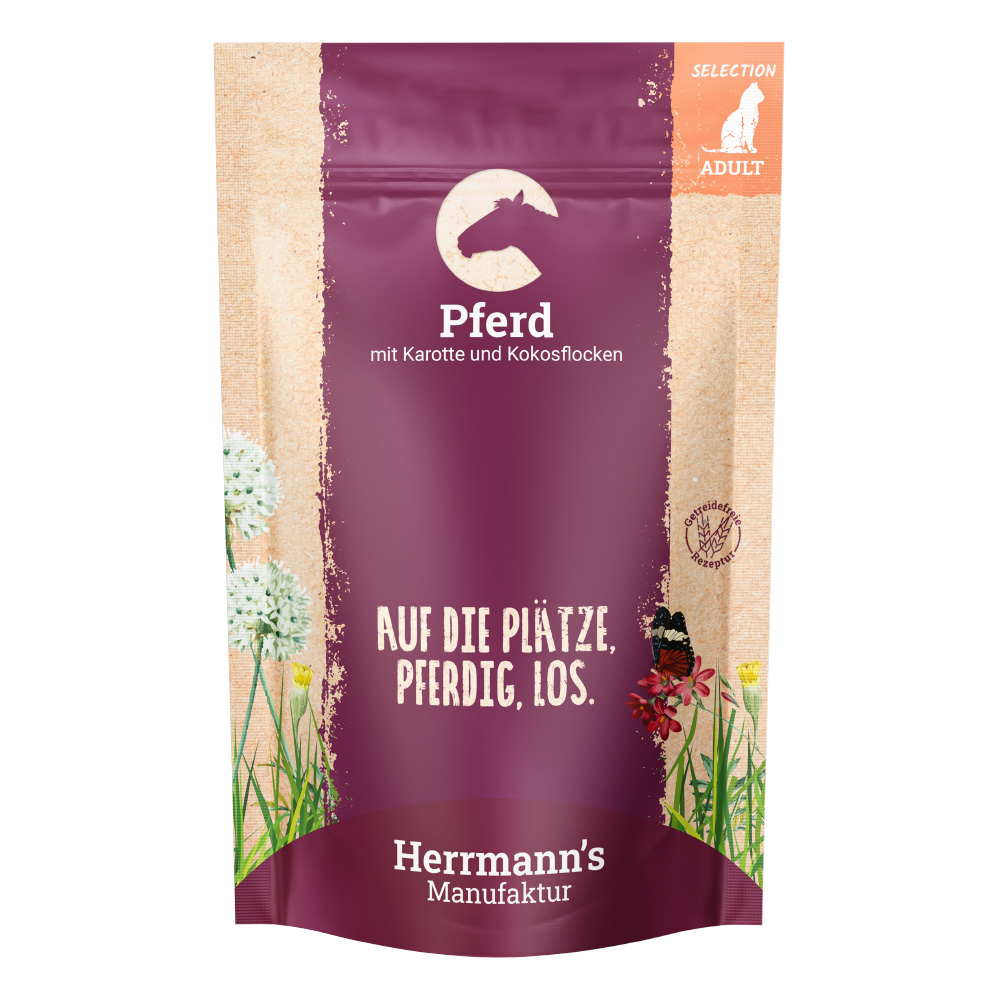 Herrmanns Selection / Organic Selection 12 x 100 g - Koňské s bio mrkví a bio kokosovými vločkami