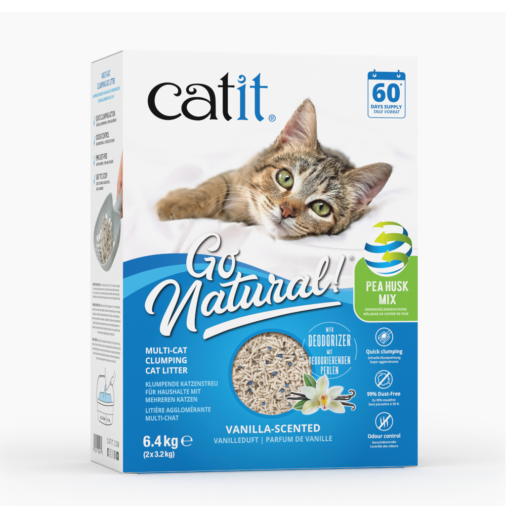 Catit Go Natural! hrášek + bentonit vanilka - výhodné balení: 2 x 6