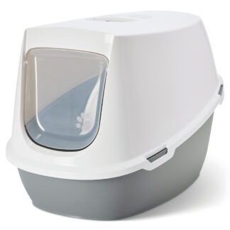 Savic Robin Jumbo toaleta pro kočky - světle šedá / bílá