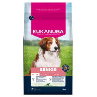 Eukanuba Premium Nutrition Senior Small & Medium Breed Lamb & Rice - výhodné balení: 2 x 3 kg