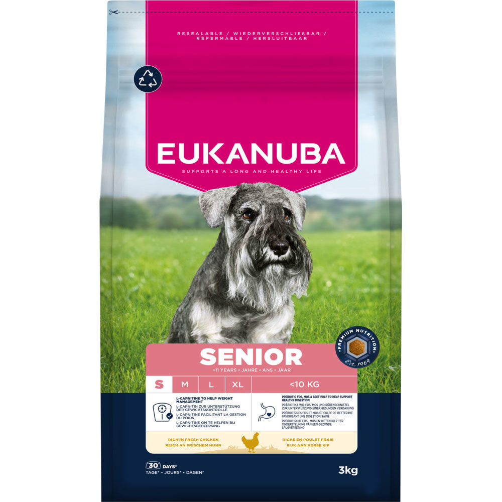 Eukanuba Premium Nutrition Senior Small Breed Chicken - výhodné balení: 2 x 3 kg