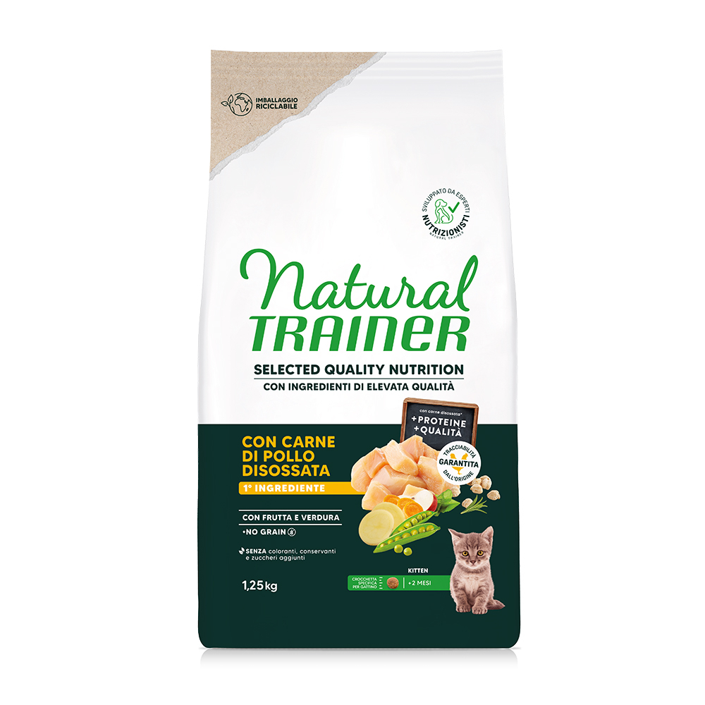 Natural Trainer Selected Quality Nutrition Kitten Chicken - výhodné balení: 2 x 1