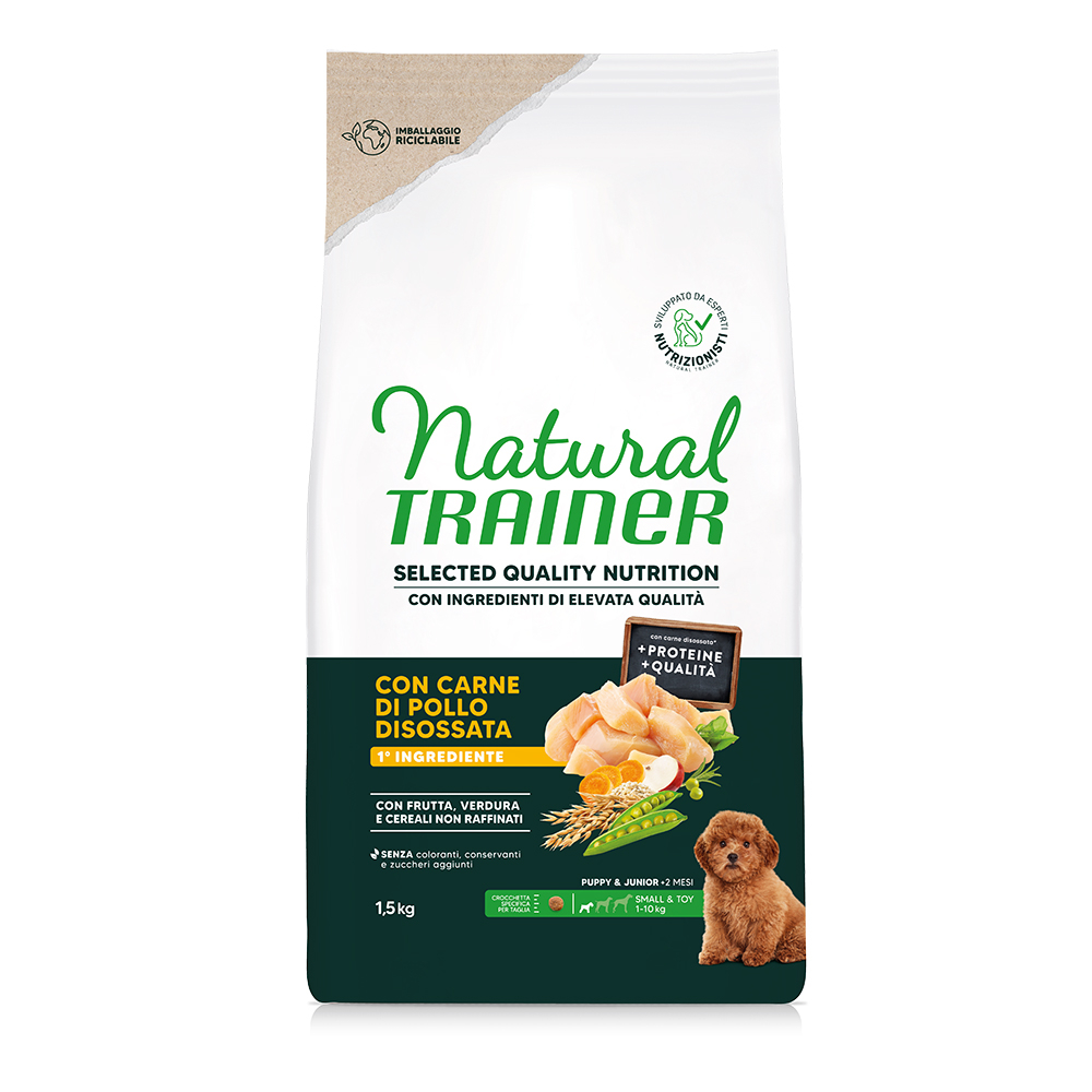 Natural Trainer Selected Quality Nutrition Puppy Small & Toy Chicken - výhodné balení: 2 x 1