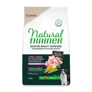 Natural Trainer Selected Quality Nutrition Adult Medium & Maxi Turkey - výhodné balení: 2 x 2