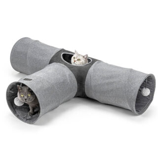 Lionto třícestný tunel pro kočky - D 30 x Š 120 x V 80 cm