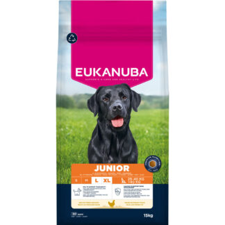 Eukanuba Premium Nutrition Junior Large & Giant s kuřecím - výhodné balení: 2 x 15 kg