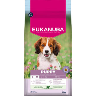 Eukanuba Premium Nutrition Puppy Small & Medium Breed Lamb & Rice - výhodné balení: 2 x 12 kg