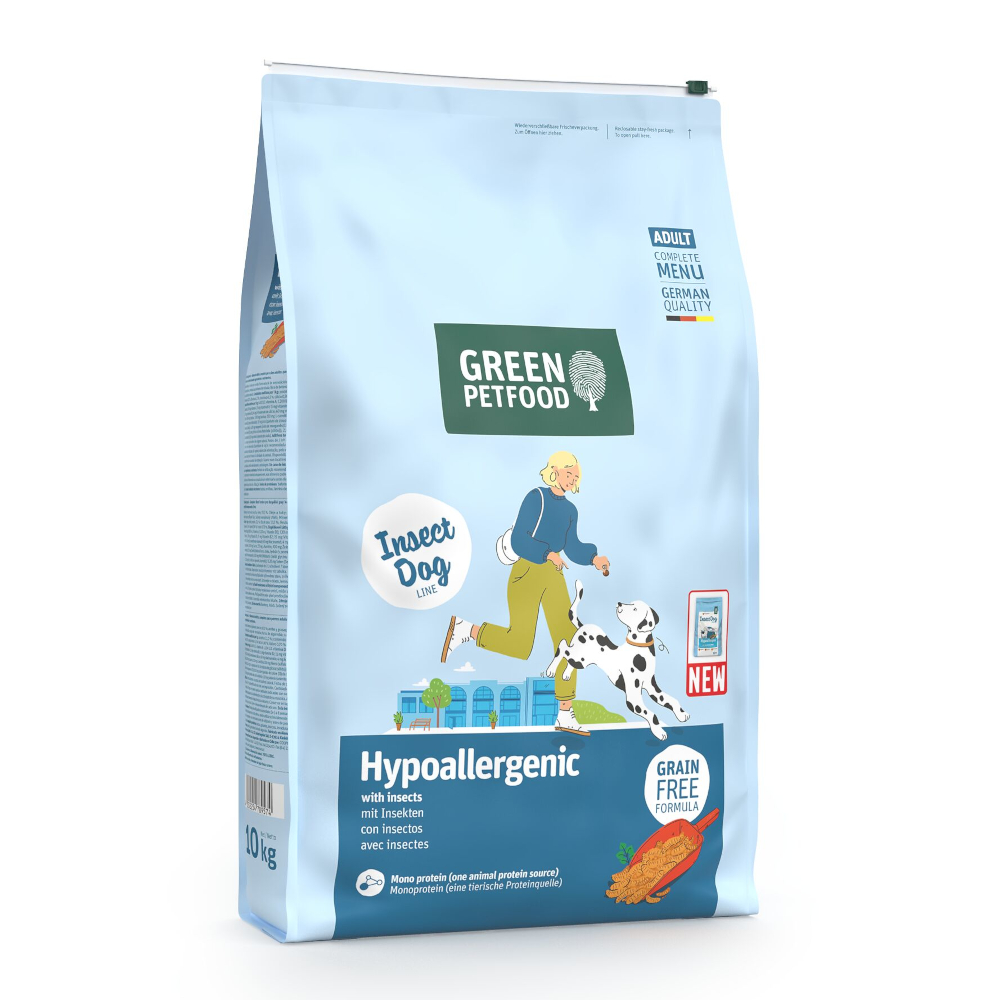 Green Petfood InsectDog Hypoallergenic s hmyzem - výhodné balení: 2 x 10 kg