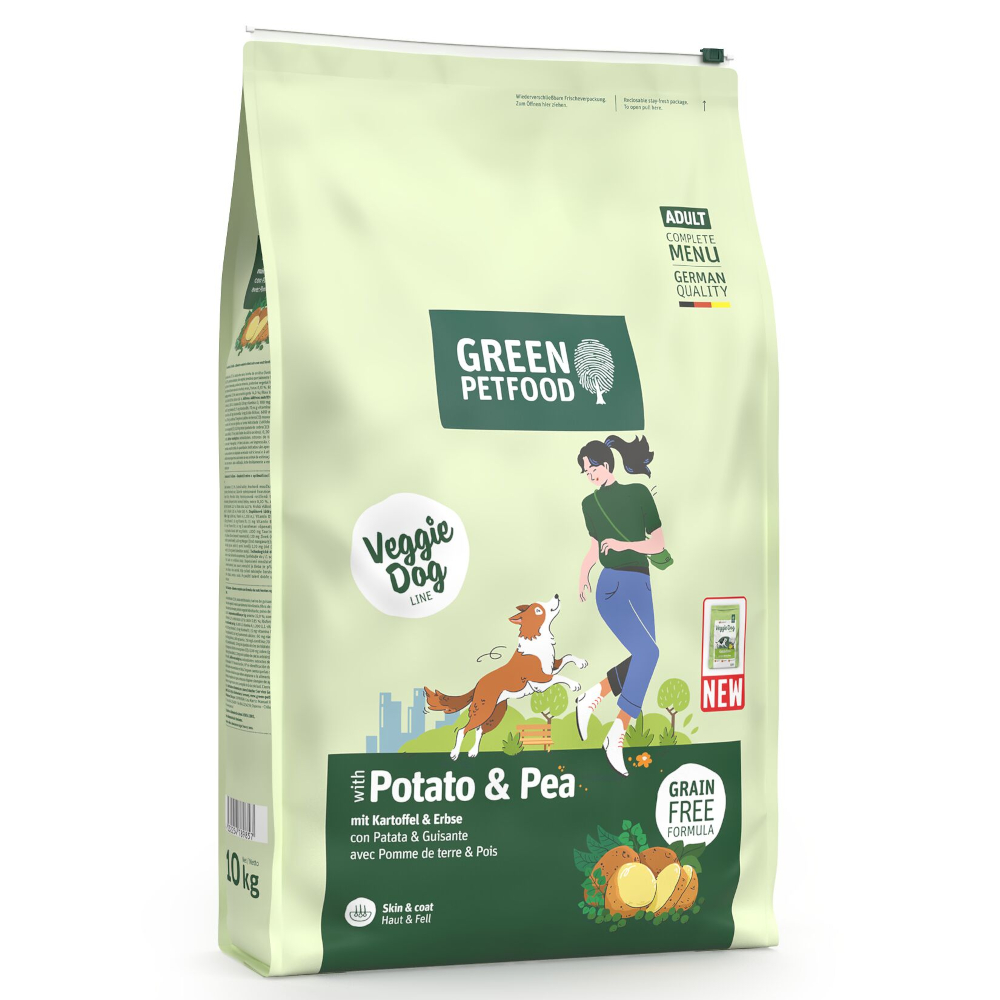 Green Petfood VeggieDog Grainfree brambory a hrášek - výhodné balení: 2 x 10 kg