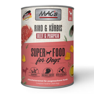 MAC's Adult Superfood 24 x 400 g - výhodné balení - hovězí & dýně