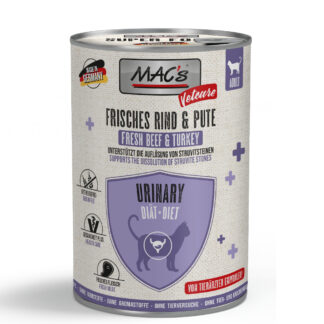 MAC's CAT Vetcare Urinary 24 x 400 g výhodné balení - hovězí a krůtí
