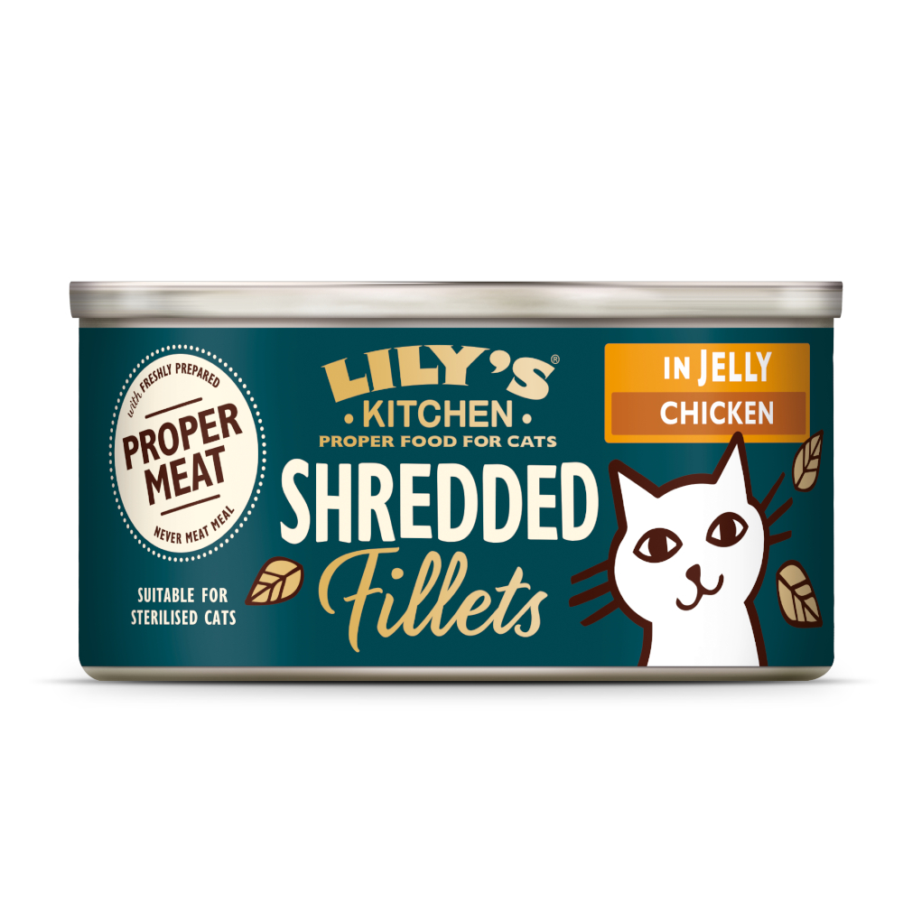 Lily's Kitchen Shredded Fillets pro kočky 24 x 70 g - kuřecí