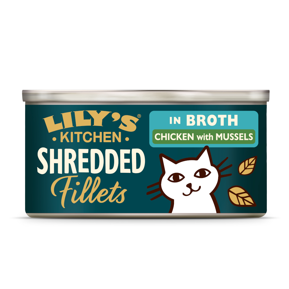 Lily's Kitchen Shredded Fillets pro kočky 24 x 70 g - kuřecí a mušle