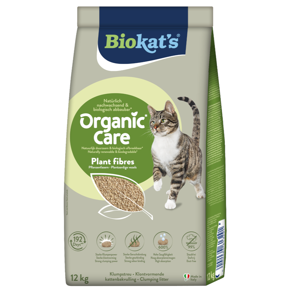 Biokat's Organic Care stelivo z rostlinných vláken  - 30 litrů (cca 12 kg)