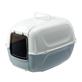 Ferplast kočičí toaleta Prima XXL - světle šedá / bílá
