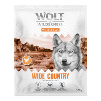 Wolf of Wilderness kuřecí žaludky "Wide Country" - výhodné balení: 3 x 500 g
