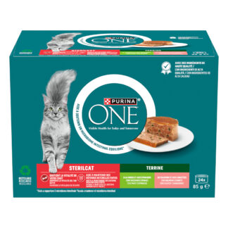 PURINA ONE SterilCat - výhodné balení: mix I (v želé) - 48 x 85 g