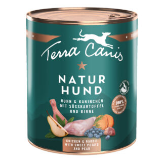 Terra Canis Natural Dog 12 x 800 g - výhodné balení - Kuřecí a králík s batáty a hruškami