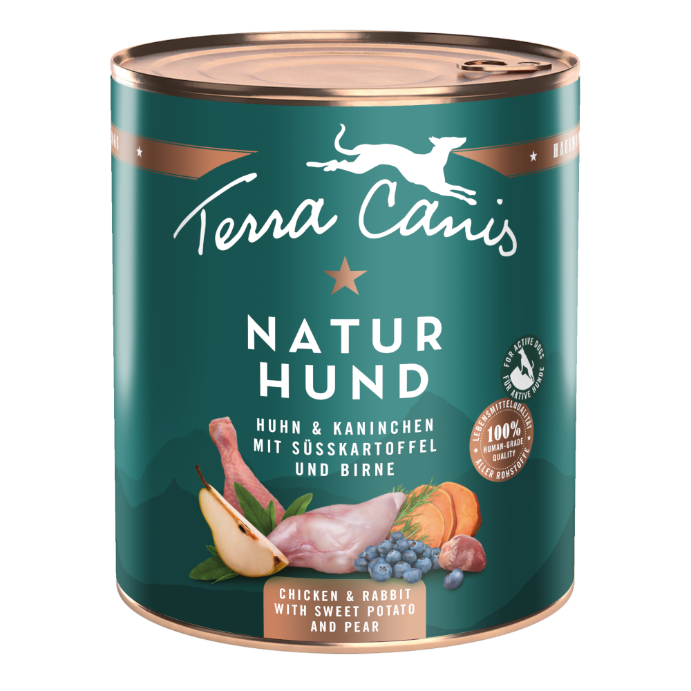 Terra Canis Natural Dog 12 x 800 g - výhodné balení - Kuřecí a králík s batáty a hruškami