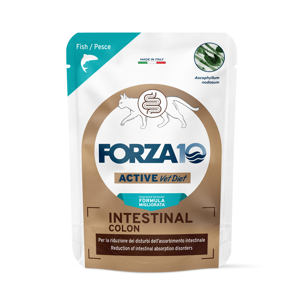 Forza 10 Intestinal Colon Active Vet Diet pro kočky 12 x 80 g - Bílá ryba