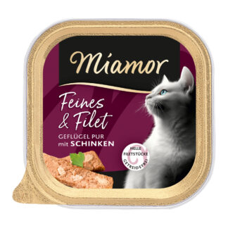 Výhodné balení: Miamor Feines & Filet 32 x 100 g - výhodné balení: 32 × 100 g drůbeží se šunkou