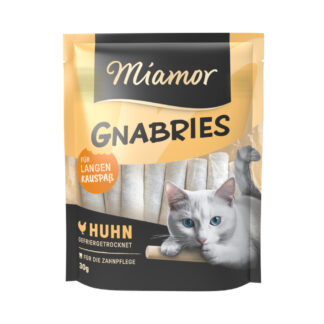 Miamor Gnabries Snack tyčinky - výhodné balení: kuře (12 x 30 g)