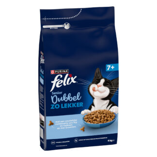 Felix Senior dvojnásobně chutné kuře s krůtou - výhodné balení: 2 x 4 kg