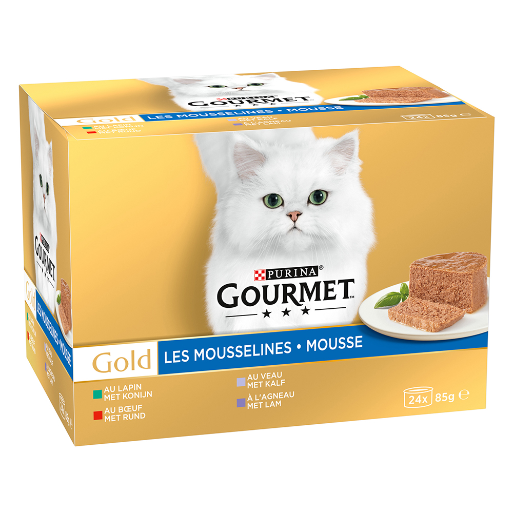 Gourmet Gold jemná paštika 48 x 85 g - masový mix (králičí