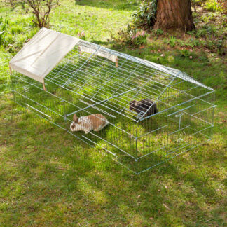 Kerbl výběh Luxus 4-hranný se špičatou střechou - D 220 x Š 103 x V 85 cm