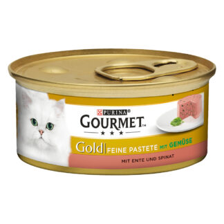 Gourmet Gold jemná paštika 48 x 85 g - kachna & špenát